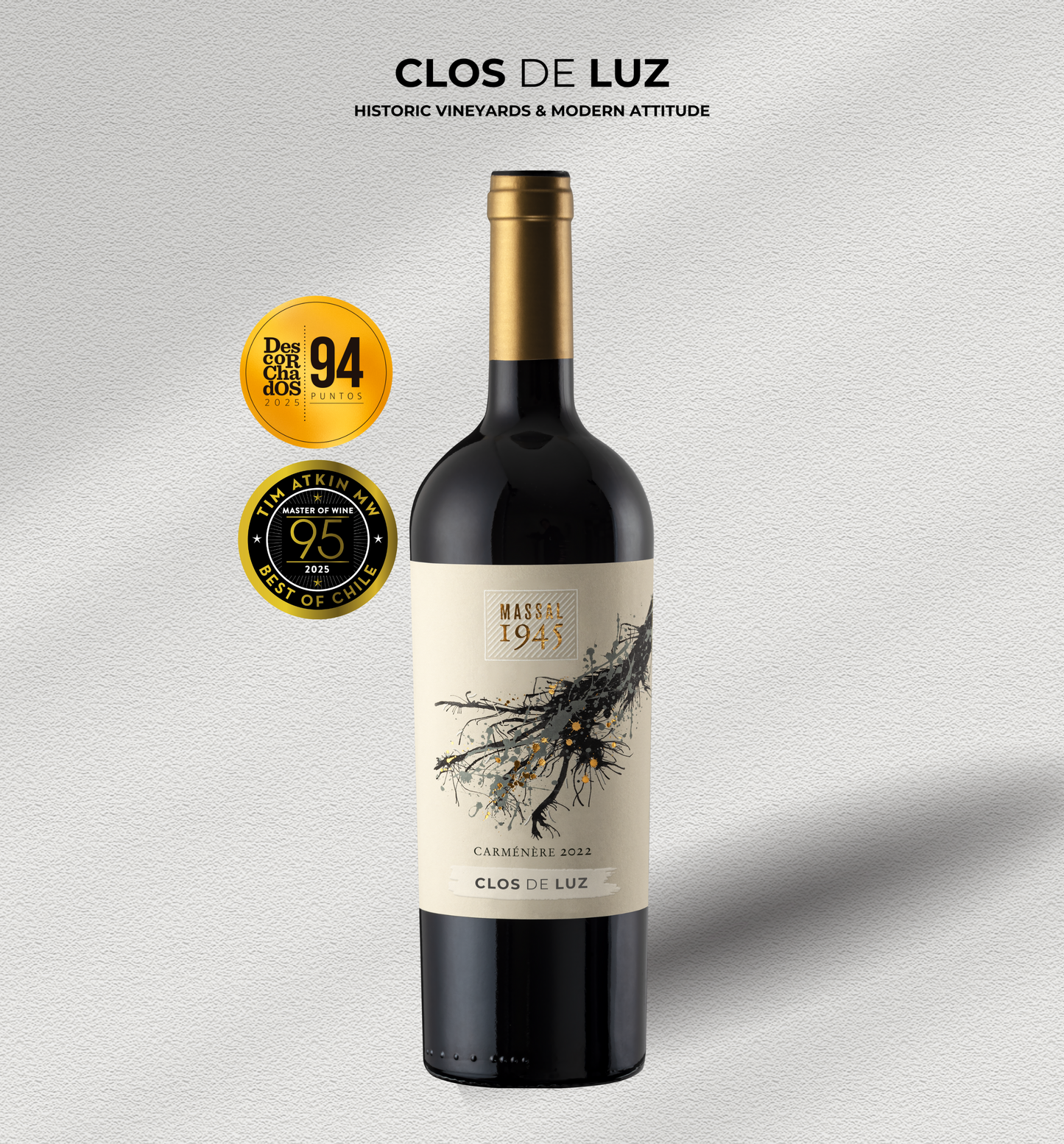 Vino Massal 1945 Carmenere Caja 6x750ml Viña Clos de Luz