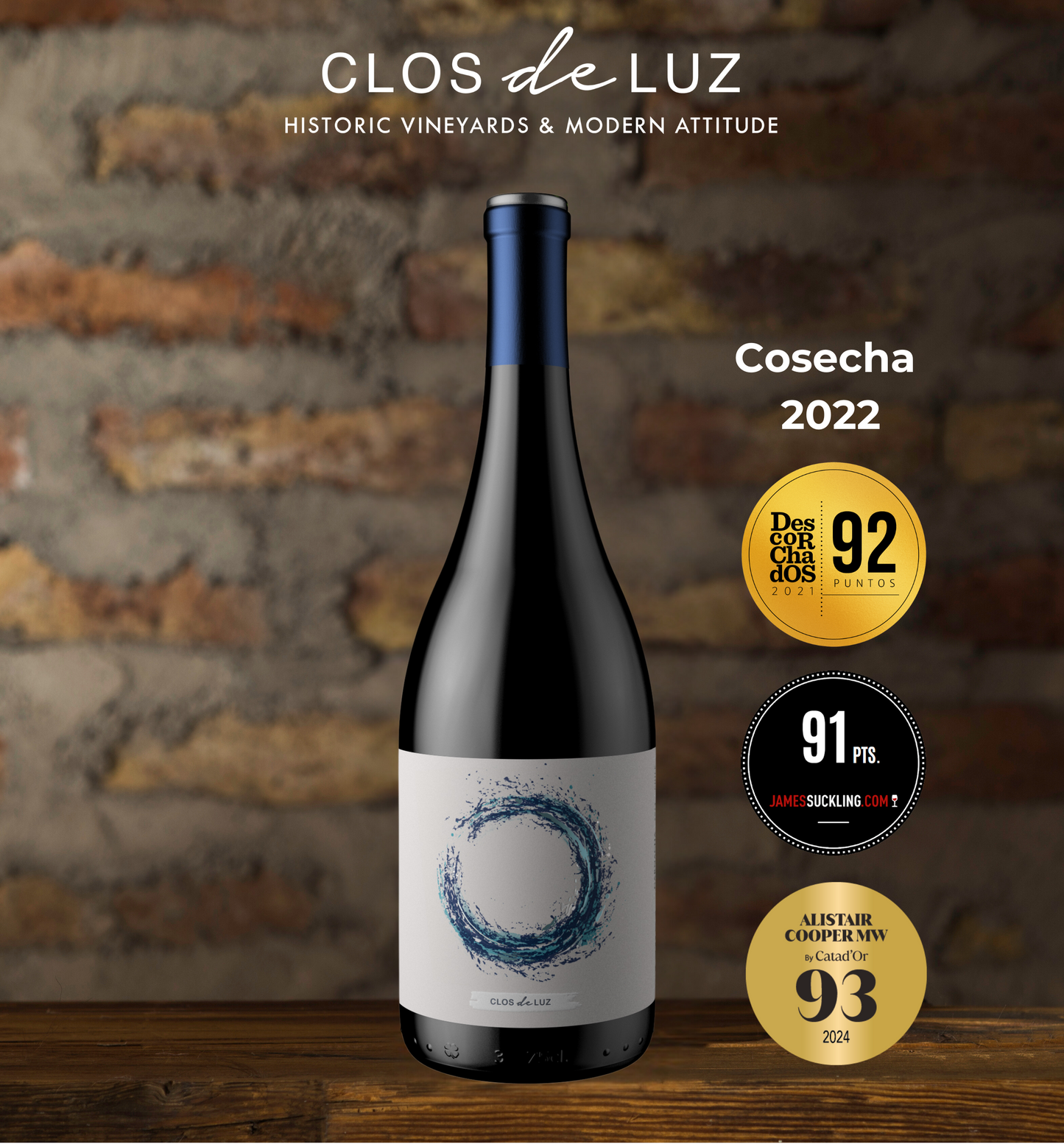 Vino Azuda Syrah Caja 6x750ml Viña Clos de Luz